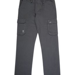 CAVIO Cotton Linen Woven Solid Cargo Pants - Dark Grey-picture-11