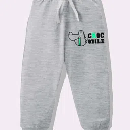 KAVEE Pure Cotton Knit Biowashed Full Length Crocodile Printed Lounge Pants -Grey-picture-12