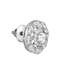 GIVA 925 Sterling Silver Circular Shaped Zircon Filigree Studs Earrings image 3