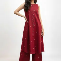 fusion by glitchez Women Ethnic Motifs Printed Regular Kurta with Palazzos image 2