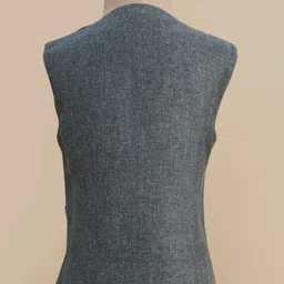 Rikidoos Full Sleeves Colour Blocked 3 Piece Party Suit Set With Bow - Dark Grey & White image 5