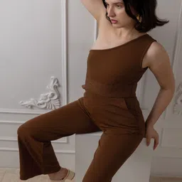 Subo Women One Shoulder Basic Jumpsuit image 5