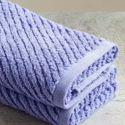 Nautica Cross View Grapemist Cotton 600 GSM Fluffy Zero Twist Hand Towel - Set of 2 image 4