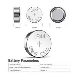 Flysmart LR44 Alkaline Button Coin Cell 1.55 V 11.6x11.6x5.4 mm (Pack of 100) image 5
