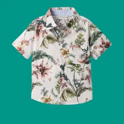 DUTT CREATION Boys Pack Of 2 Floral Printed Spread Collar Cotton Casual Shirts image 5