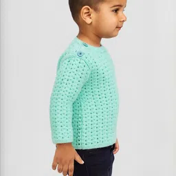 Sabinagarments Boys Self Design Crochet Sweater image 3