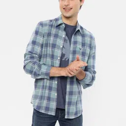 American Eagle Outfitters Green Cotton Regular Fit Checks Shirt-image-71