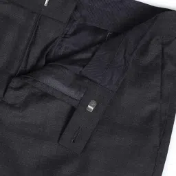 Arrow Blue Regular Fit Checks Trousers image 5