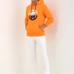 Allen Solly Men Cotton Graphic Print Hooded Sweatshirt image 3