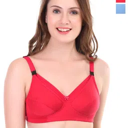 Liigne Women Pack Of 2 Solid Full Coverage Non-Wired Bra-image-40