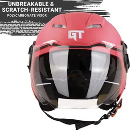 steelbird Certified Open Face Helmet for Men & Women with Inner Sun Shield Motorbike Helmet image 3