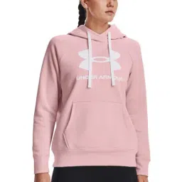 UNDER ARMOUR Pink Cotton Logo Print Sports Sweatshirt-image-88