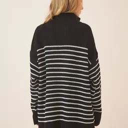 Happiness istanbul Women Striped Pullover image 5