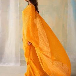 Saree Mall Yellow Printed Saree With Unstitched Blouse-picture-46
