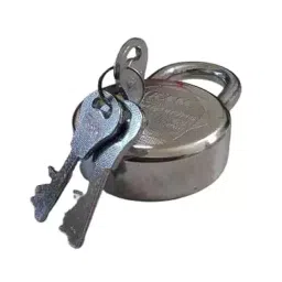 B K JAGAN & CO 65 mm Iron Polished Finish 3 Keys Padlock image 3