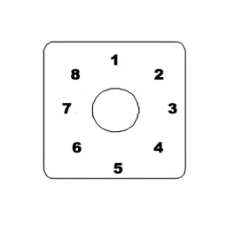 Kaycee Rotary Cam Switch 8 Way No-Off 40° 40 Amp 3 Pole, N12X34H image 2