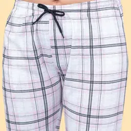 Kryptic Pink & Black Cotton Relaxed Fit Printed Lounge Pants - Pack of 2 image 3