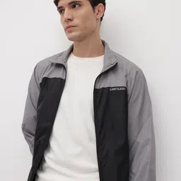 The Roadster Life Co. Colourblocked Mock Collar Bomber Jacket-image-79