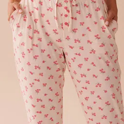 La Vie en Rose Printed Mid-Rise Lounge Pants image 2