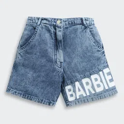 Tiny Girl Girls Barbie Printed Outdoor Denim Shorts-image-20