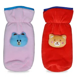 Chinmay Kids Baby Feeding and Nursing Bottle Cover Attractive Cartoon Pack Of 2 (Purple, Red)-picture-38