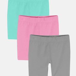 Kiddopanti Pack Of 3 Cycling Solid Shorts - Aqua Blue Baby Pink & Light Grey-picture-48