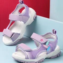 Cute Walk by Babyhug Sandals with Velcro Closure & Floral Applique - Blue-picture-14