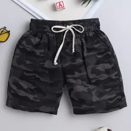 BAATCHEET Cotton Camouflage Printed Shorts - Dark Grey-image-70