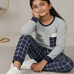 PY PINKYOU Girls Printed T-shirt with Pyjamas image 5