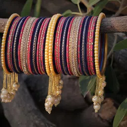 Amika Set Of 42 Gold-Plated Bangle-picture-17