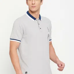 MOUNTAIN COLOURS Men Dri-Fit Typography Printed Polo Collar T-shirt image 4