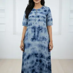 Silakaari Women Abstract Printed Round Neck Kurta-image-24