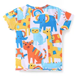 Babyhug 100% Cotton Knit Half Sleeves Front Open Vests With Animal Print Pack of 3 - Navy Blue Yellow & White image 3