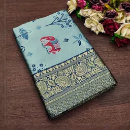 SP TEXTILE CLOTHES Ethnic Motifs Woven Design Zari Saree With Blouse-picture-21