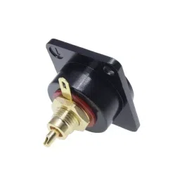 RS PRO Panel Mount RCA Socket with Gold Contact Plating 16 A Black & Red, 2085194 image 2