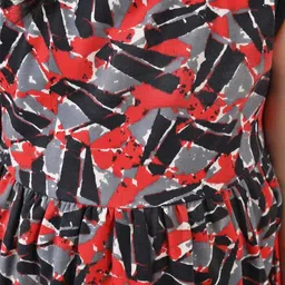 Cloth Bites Floral Print A-Line Dress image 3