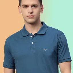 RISS Men Cotton Polo Collar Regular Fit T-shirt-picture-23