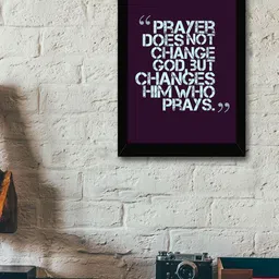 TIED RIBBONS Black & Purple Inspirational Typographic Wall Art image 1