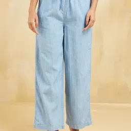 Fabindia Women High-Rise Casual Trousers-image-90