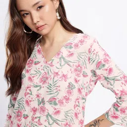 Anouk Rustic Floral Printed Straight Kurta image 4