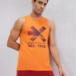 HRX by Hrithik Roshan Brand Logo Print Rapid-Dry Training T-shirt-picture-24