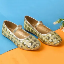 boyz n galz Sequin Embellished Ballerinas - Gold-picture-34