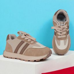 TRUFFLE COLLECTION Colour Blocked & 1987 Numericals Designed WIth Lace Up Closure Shoes - Brown-picture-34