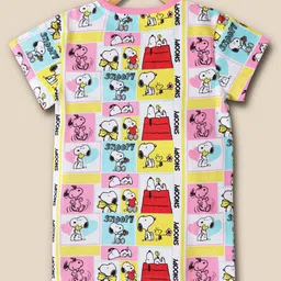 Kidsville Peanuts Featuring Snoopy Half Sleeves Seamless Comic Block Style Printed Tee - Multi Colour image 3