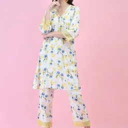 Shree Printed Tunic With Trousers Co-Ords image 1