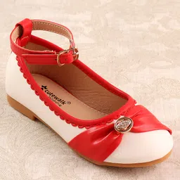 Cute Walk by Babyhug Ballerinas With Buckle Closure - Red image 3