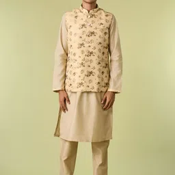 Diwas by Manyavar Men Regular Kurta with Pyjamas-picture-30