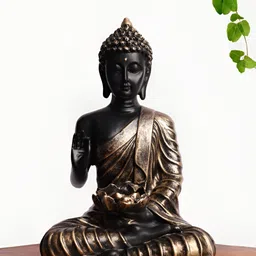 INTERNATIONAL GIFT Black Buddha Idol Showpiece-image-37