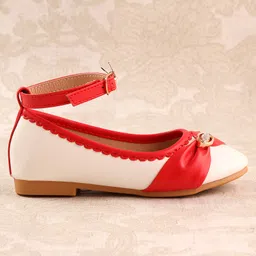 Cute Walk by Babyhug Ballerinas With Buckle Closure - Red image 4