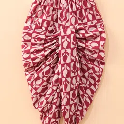 Babyhug   Full Sleeve Cotton Printed Kurta Dhoti Set - Purple image 5